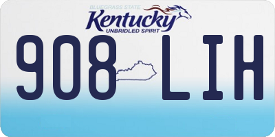 KY license plate 908LIH