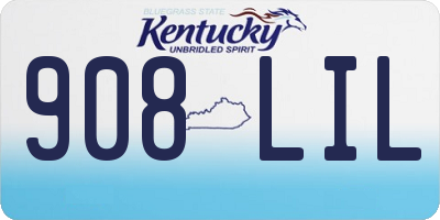 KY license plate 908LIL