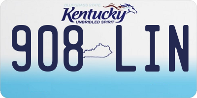 KY license plate 908LIN