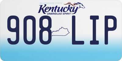 KY license plate 908LIP