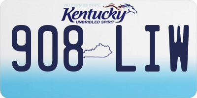 KY license plate 908LIW