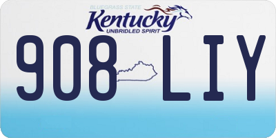 KY license plate 908LIY