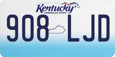 KY license plate 908LJD