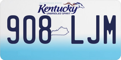 KY license plate 908LJM