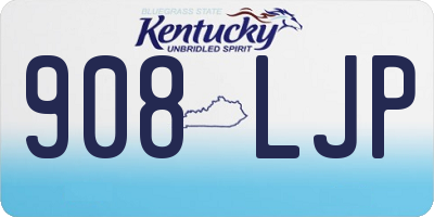 KY license plate 908LJP