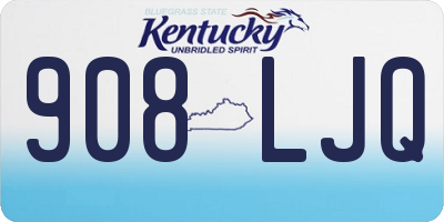 KY license plate 908LJQ