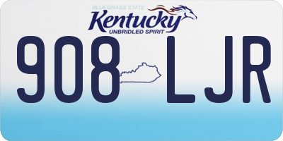 KY license plate 908LJR