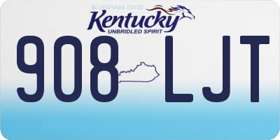 KY license plate 908LJT