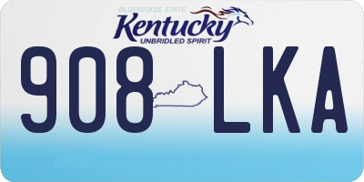 KY license plate 908LKA