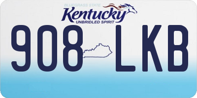 KY license plate 908LKB