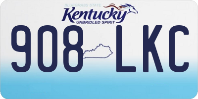 KY license plate 908LKC