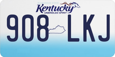 KY license plate 908LKJ