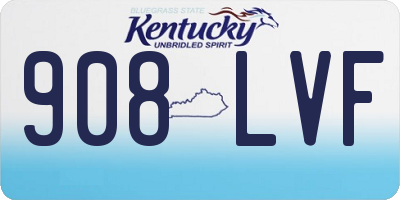 KY license plate 908LVF