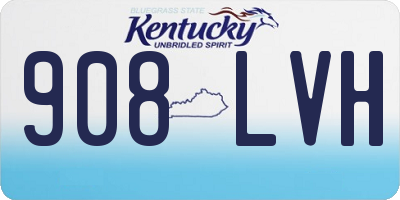 KY license plate 908LVH
