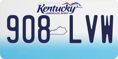 KY license plate 908LVW