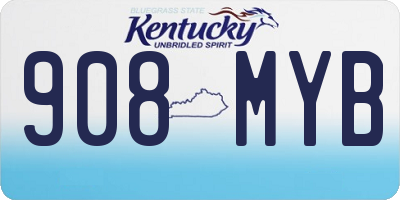 KY license plate 908MYB
