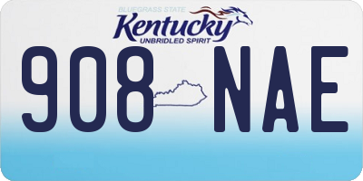 KY license plate 908NAE