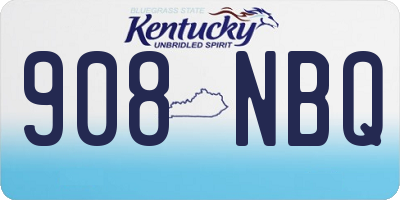 KY license plate 908NBQ