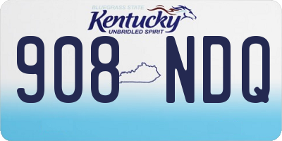 KY license plate 908NDQ