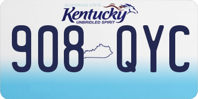 KY license plate 908QYC