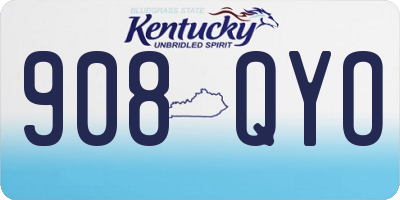 KY license plate 908QYO