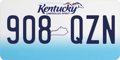 KY license plate 908QZN
