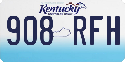 KY license plate 908RFH