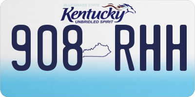 KY license plate 908RHH