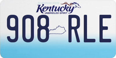 KY license plate 908RLE