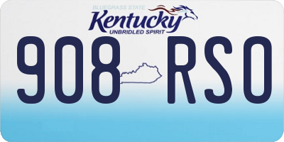 KY license plate 908RSO