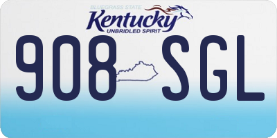 KY license plate 908SGL