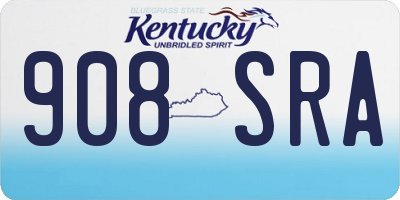 KY license plate 908SRA