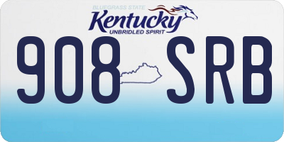 KY license plate 908SRB