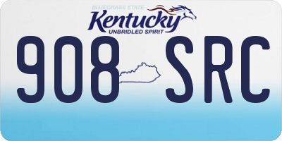 KY license plate 908SRC