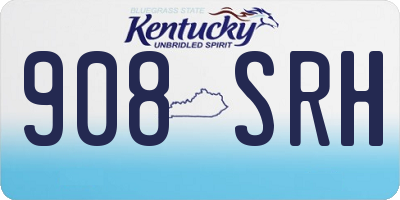 KY license plate 908SRH