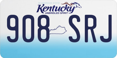 KY license plate 908SRJ