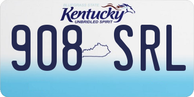 KY license plate 908SRL