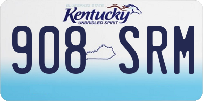 KY license plate 908SRM