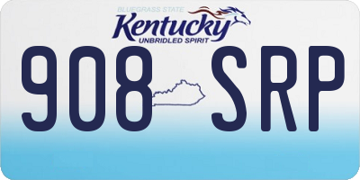 KY license plate 908SRP