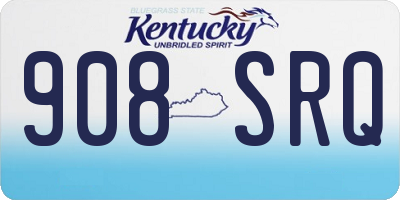 KY license plate 908SRQ