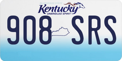 KY license plate 908SRS