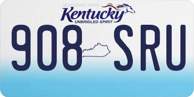 KY license plate 908SRU