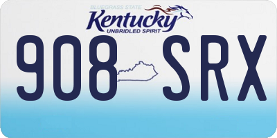 KY license plate 908SRX