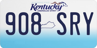 KY license plate 908SRY