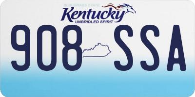 KY license plate 908SSA