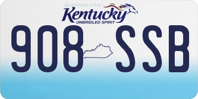 KY license plate 908SSB