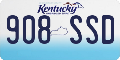KY license plate 908SSD