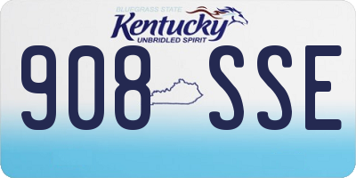 KY license plate 908SSE