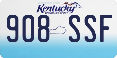 KY license plate 908SSF