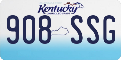 KY license plate 908SSG